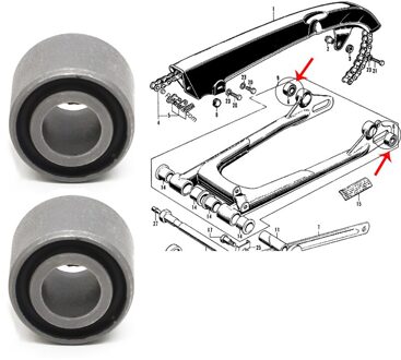 2 Pack Rear Shock Achterbrug Bus 40548-268-000 Voor Honda CB350 CB360 CB400 CB450 CB650 CB72 CB750 cbx CM400 CL350 CL360 CB500