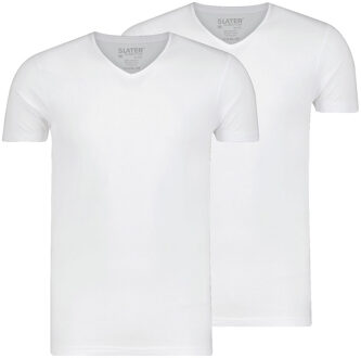2-pack T-shirt V-neck Wit - XL - Heren