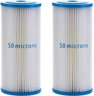 2 Pack Van 50 Μm Geplooide Water Filter Thuis 10 "X 4.5" Hele Huis Sediment Vervangende Cartridge