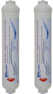 2 Pack Van Universele Koelkast En Ijsmachine Water Filter Inline Kokosnoot Koolstof Blok Filter 2000 Gal, 2 "Od X 10" Lengte, 1/4 "Vrouwelijke
