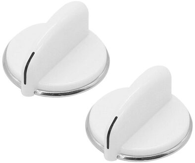 2 Pack WE01X20378 Controle Knop (Wit) Voor Algemene Elektrische Droger Vervanging