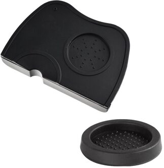 2 Packs Espresso Koffie Tamper Mat Pad Siliconen Anti-Slip Hoek Pad Koffie Gereedschap Keuken Accessoires (Single Cup + Ronde)