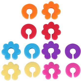 2 Packs Siliconen C-Vormige Glazen Marker Drinkbeker Identifier Beker Sign (12 Stks/pak)