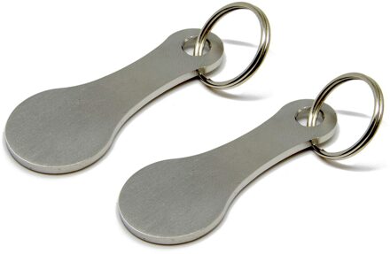 2 Packs Van Metalen Aluminium Sleutelhanger Winkelen Trolley Tokens Sleutelhangers Accessoires Decoratieve Sleutel Haak Sleutelhangers #50G