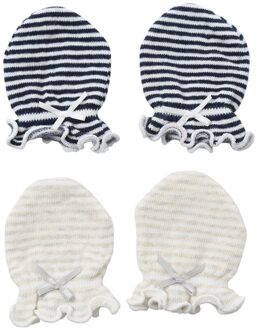 2 Pairs Baby Anti Krassen Handschoenen Katoen Pasgeboren Bescherming Gezicht Mitten Q1FE
