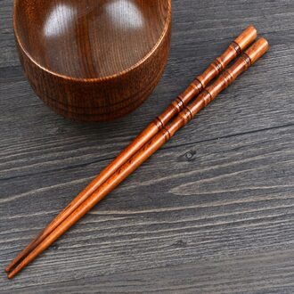 2 Pairs Natuurlijke Handgemaakte Houten Eetstokjes Waarde Servies Eetstokjes Japanse Stijl Eten Ware Chop Sticks B 1stk