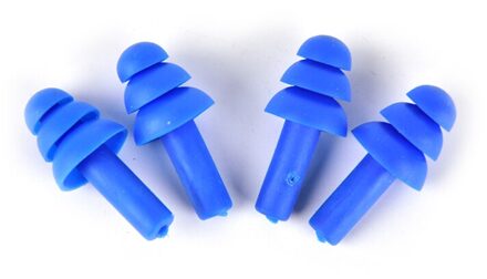 2 Pairs Siliconen Waterdicht Zwemmen Oordopjes Oordopjes Oor Protector Ruisonderdrukking Beschermende Oorbeschermers Voor Reizen Slapen blauw