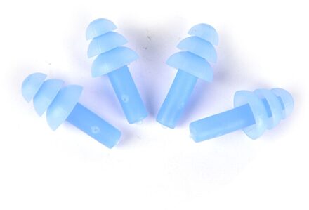 2 Pairs Siliconen Waterdicht Zwemmen Oordopjes Oordopjes Oor Protector Ruisonderdrukking Beschermende Oorbeschermers Voor Reizen Slapen licht blauw