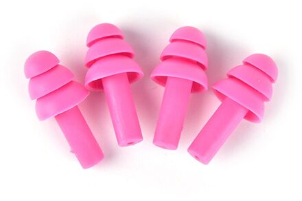 2 Pairs Siliconen Waterdicht Zwemmen Oordopjes Oordopjes Oor Protector Ruisonderdrukking Beschermende Oorbeschermers Voor Reizen Slapen roze