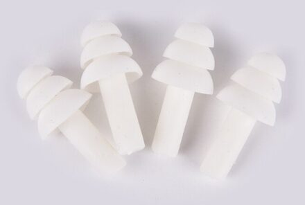 2 Pairs Siliconen Waterdicht Zwemmen Oordopjes Oordopjes Oor Protector Ruisonderdrukking Beschermende Oorbeschermers Voor Reizen Slapen wit