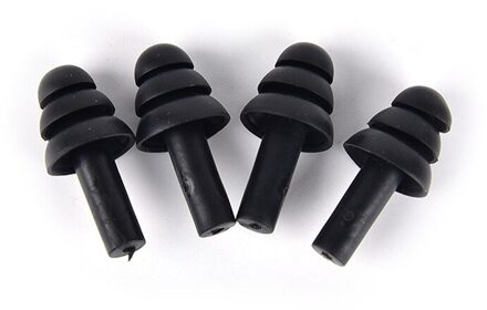 2 Pairs Siliconen Waterdicht Zwemmen Oordopjes Oordopjes Oor Protector Ruisonderdrukking Beschermende Oorbeschermers Voor Reizen Slapen zwart