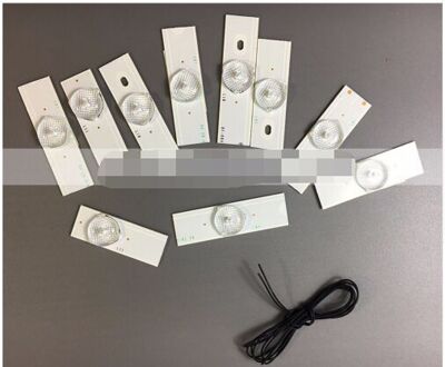 2 pak x Led Strips 3 v Bollen Diodes 32-65 inch Tv Optische Lens Fliter Backlight w/kabel dubbelzijdige Tape 10 stks/pak