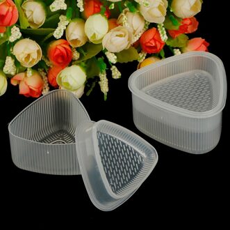 2 Pc/1 Set Sushi Maker Praktische Vorm Trim Onigiri Rijst Bal Bento Druk Maker Mold Driehoek Vorm Mold
