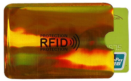 2 Pc Aluminium Anti Rfid Reader Blokkeren Bank Credit Kaarthouder Bescherming Rfid Kaartlezer Metalen Credit Card houder gouden
