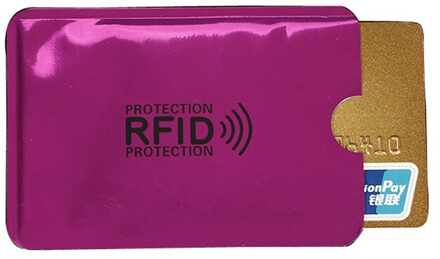 2 Pc Aluminium Anti Rfid Reader Blokkeren Bank Credit Kaarthouder Bescherming Rfid Kaartlezer Metalen Credit Card houder rood