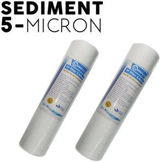2 Pcs 10 INCH5 MICRON PPF/SEDIMENT WATER FILTER CARTRIDGE Water Purifier Front Filter Cartridge Aquarium FOR REVERSE OSMOSIS