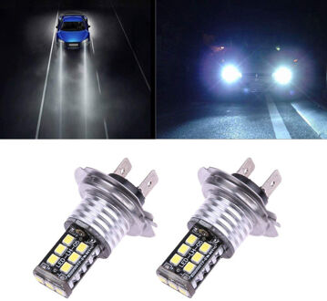 2 pcs 10 W 15SMD H7 LED COB Auto White Head Light Lampen High Beam Mistlicht