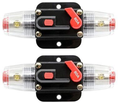 2 Pcs 12V-24V Dc 80A Auto Audio Verzekering, voor Auto Marine Boot Stereo Schakelaar Audio Inverter Systeem Bescherming