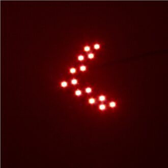 2 Pcs 14 SMD LED Arrow Panel Voor Auto Achteruitkijkspiegel Mirro Indicator Richtingaanwijzer Auto LED Achteruitkijkspiegel Licht auto Accessoires Rood