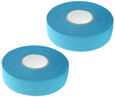 2 Pcs 20M Hockeystick Tape Sticky Tape Anti-Slip Sport Waterdichte Tape Hockey Stok Wrapper Voor Praktijk sport Gebruik (Wit) blauw