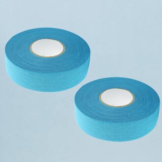 2 Pcs 20M Hockeystick Tape Sticky Tape Anti-Slip Sport Waterdichte Tape Hockey Stok Wrapper Voor Praktijk sport Gebruik (Wit) blauw