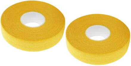 2 Pcs 20M Hockeystick Tape Sticky Tape Anti-Slip Sport Waterdichte Tape Hockey Stok Wrapper Voor Praktijk sport Gebruik (Wit) geel