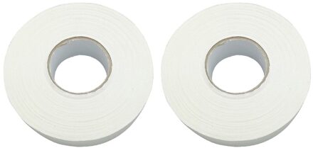 2 Pcs 20M Hockeystick Tape Sticky Tape Anti-Slip Sport Waterdichte Tape Hockey Stok Wrapper Voor Praktijk sport Gebruik (Wit) zwart 1