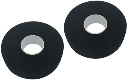 2 Pcs 20M Hockeystick Tape Sticky Tape Anti-Slip Sport Waterdichte Tape Hockey Stok Wrapper Voor Praktijk sport Gebruik (Wit) zwart
