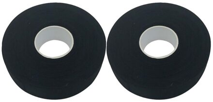 2 Pcs 20M Hockeystick Tape Sticky Tape Anti-Slip Sport Waterdichte Tape Hockey Stok Wrapper Voor Praktijk sport Gebruik (Wit) zwart