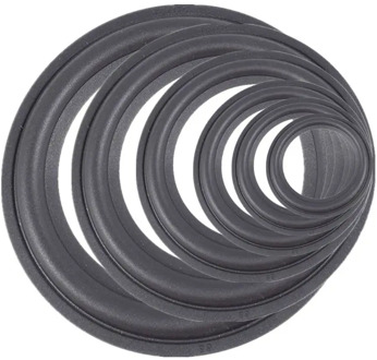 2 PCS 4/5/6.5/8/10/12" Elastic Rubber Ring Speaker Surround Repair Foam Woofer Edge