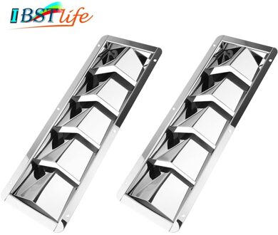 2 Pcs 5 Slots Rvs 304 Boot Marine Vierkante Air Louvre Vent Grille Ventilatie Louvered Ventilator Grill Cover