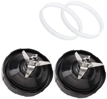 2 Pcs 6 Vinnen Ninja Blender Blade Vervanging Deel Bodem 6 Enkel Vergadering In 2 Wasmachine Rubber Voor Nutri Ninja mengbeker