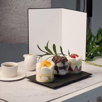 2 Pcs A3 Fotografie Light Reflector Voor Foto, 3 In 1 Licht Diffuser Vouwen Reflecterende Kartonnen Zwart Zilver Wit