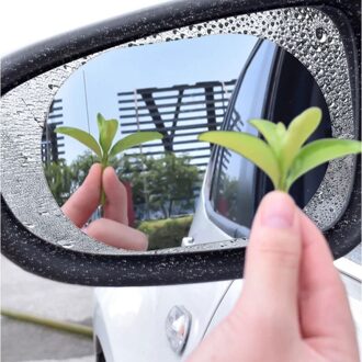 2 Pcs Anti-Fog Auto Spiegel Venster Clear Film Anti Auto Achteruitkijkspiegel Beschermfolie Waterdichte Regendicht Auto Sticker