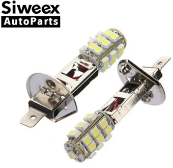 2 Pcs Bright White high quality H1 25 3528 SMD /24 4014 SMD white LED Fog Light 12V Replacement Bulbs Easy to install and stable
