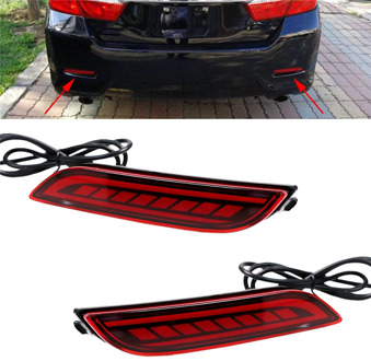 2 Pcs Car Rear Taillight Bumper Brake Light Red LED Stop Warning Reflector Lamp For Toyota Camry 2018 2019 With 2 Kinds Function