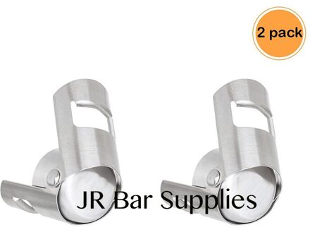 2 PCS Champagne Mousserende Wijn Flessenstop (Set van 2), Zilver