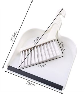 2 Pcs Desktop Borstel Stof Schop Set Plastic Mini Bezems Schop Huishoudelijke Nook Gaten Venster Track Reinigingsborstel