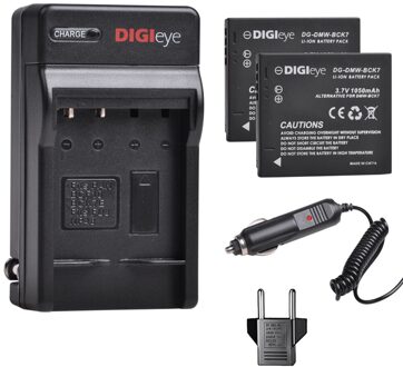 2 Pcs DMW-BCK7 Batterij + Charger Kit Voor Panasonic DMC-SZ02 DMC-SZ1 DMC-SZ5 DMC-SZ7 DMC-TS20 DMC-TS25 2 accu reeks