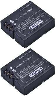 2 Pcs DS-SD20 SD20 DS SD20 Batterijen voor AEE Magicam SD18 SD19 SD20 SD21 SD22 SD23 SD30 Rollei 3 S actie Sport Camera