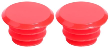 2 Pcs Fiets Stuur Bar End Pluggen Caps Fietsstuur Plug Plastic Weg Mountainbike Grips End Cap Covers Voor road Fiets Rood