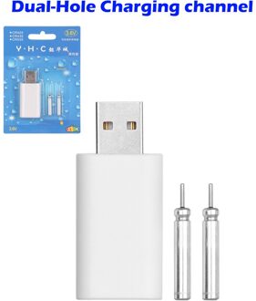 2 Pcs Float Batterij + 1Pc 1/2 Gaten CR425 Visserijvlotter Batterij Usb Lader Elektronische Batterijen Duurzaam Night Vissen accessoires Dual-Hole reeks