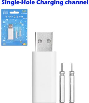 2 Pcs Float Batterij + 1Pc 1/2 Gaten CR425 Visserijvlotter Batterij Usb Lader Elektronische Batterijen Duurzaam Night Vissen accessoires single-Hole reeks