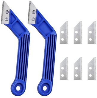 2 Pcs Grout Schrapen Rake Tool Tegel Hark Siliconen Caulking Tool Kit Met 8 Blade Voor Badkamer Keuken Kamer Vloer hoek