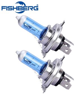 2 Pcs H4 55W 60W Halogeen 6000K Hoge Dimlicht Koplamp Lamp Auto P43T 6000K 12V Xenon Wit Lamp Auto Accessoires
