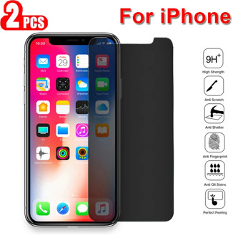 2 Pcs Half Anti Spy Tempered Glass Privacy Screen Protector for IPhone 12 Pro Max Easy To Install Protective Film for X XR XS 11