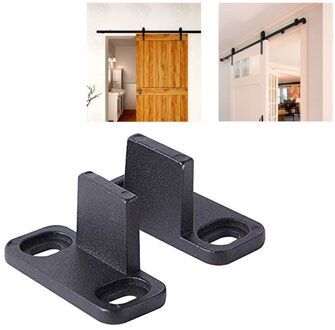 2 Pcs Hardware Ultra Glad Carbon Staal Anti Swingende Trapas Lage Ruis Verstelbare Duurzaam Schuur Deur Gids Bevestiging