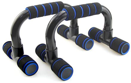 2 Pcs I-Shaped Push-Ups Bars Sports Fitness Push Up Stands Muscle Exerciser Fitness Equipment For Home Gym Hand Grip Trainer Blauw
