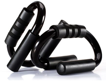 2 Pcs I-Shaped Push-Ups Bars Sports Fitness Push Up Stands Muscle Exerciser Fitness Equipment For Home Gym Hand Grip Trainer zwart
