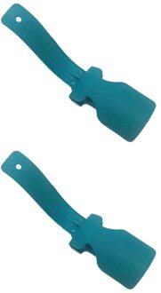 2 Pcs Lazy Schoenen Lifter Unisex Slijtage Schoen Hoorn Helper Schoenlepel Aan En Uit Schoen Stevige Slip Aid ластик Для Обуви blauw